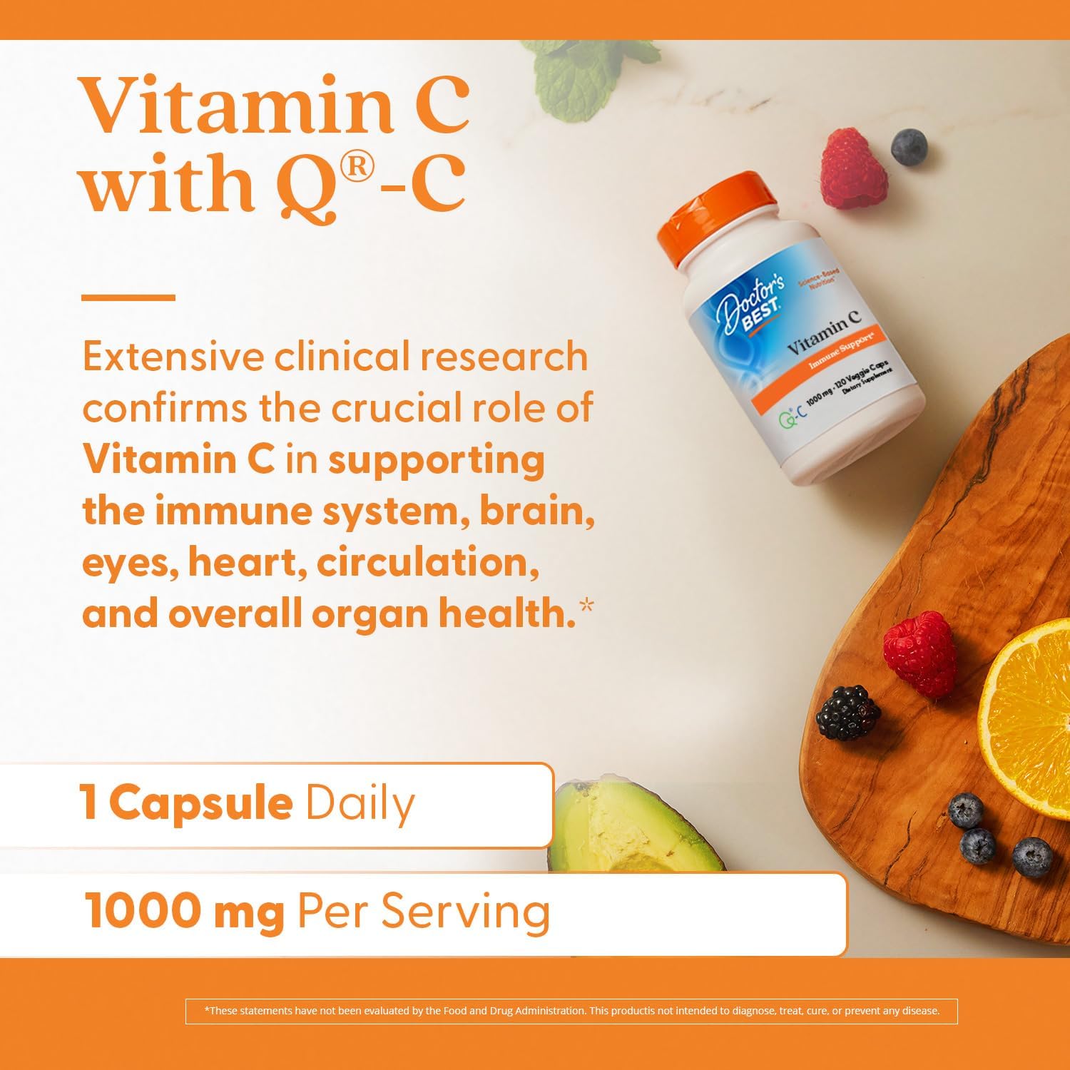 Doctor's Best Vitamin C 1000mg – 120 Vegan Capsules - görsel 4