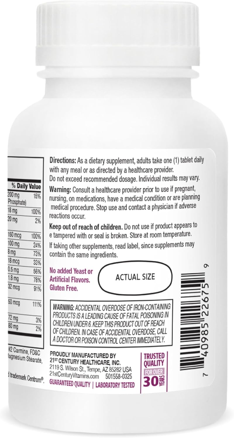 21st Century Sentry Women Multivitamin Tablets, 120 Tablets - görsel 10