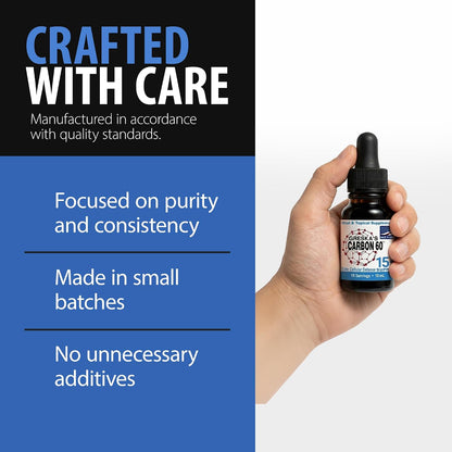Greska's Carbon 60 in Organic Sunflower Oil - 15 Day Supply - Solvent-Free C60 Antioxidant Formula for Cellular Support, Vitality, Focus and Overall Wellness (10ml)