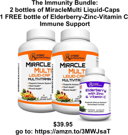 Multi Liquid Multivitamin Softgels - Complete Whole Food Blend with CoQ10, B12 & Superfood Enzymes, 120 Softgels