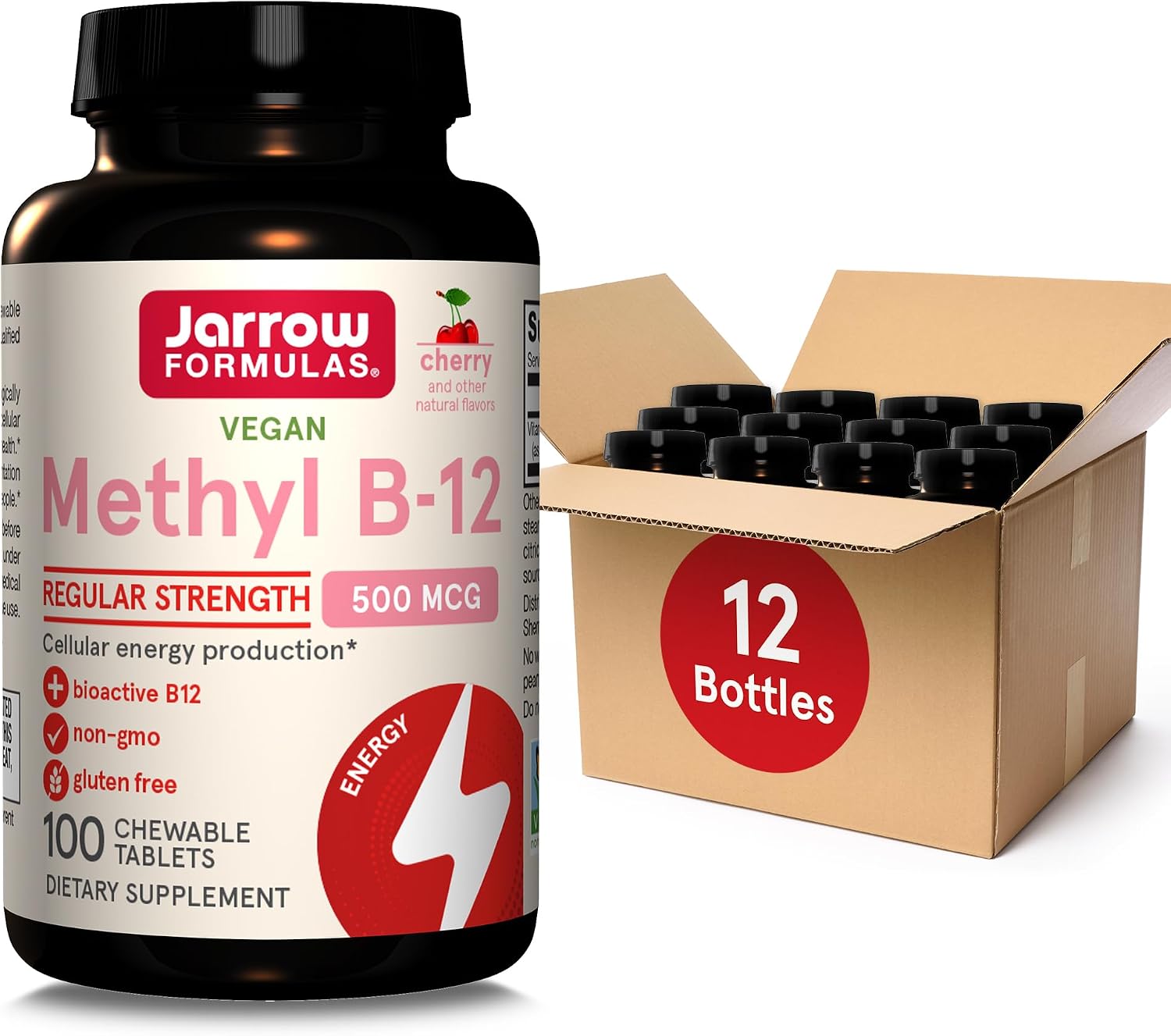 Jarrow Formulae Methyl B-12 Chewable Tablets, 500 mcg, 100 Count - görsel 8