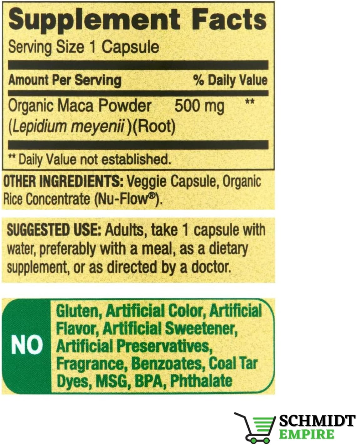 Maca Food Supplement, 500 mg, to Support General Wellbeing (90 Capsules) - görsel 5