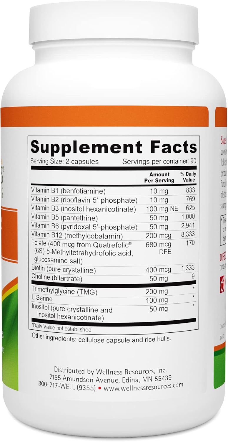 Wellness Resources Super Coenzyme B Complex – 180 Capsules - görsel 5