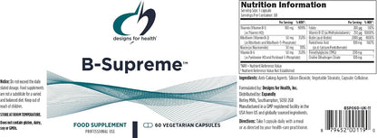 Vitamin B Supreme - B Complex Supplement with Folate, B12 and Niacin