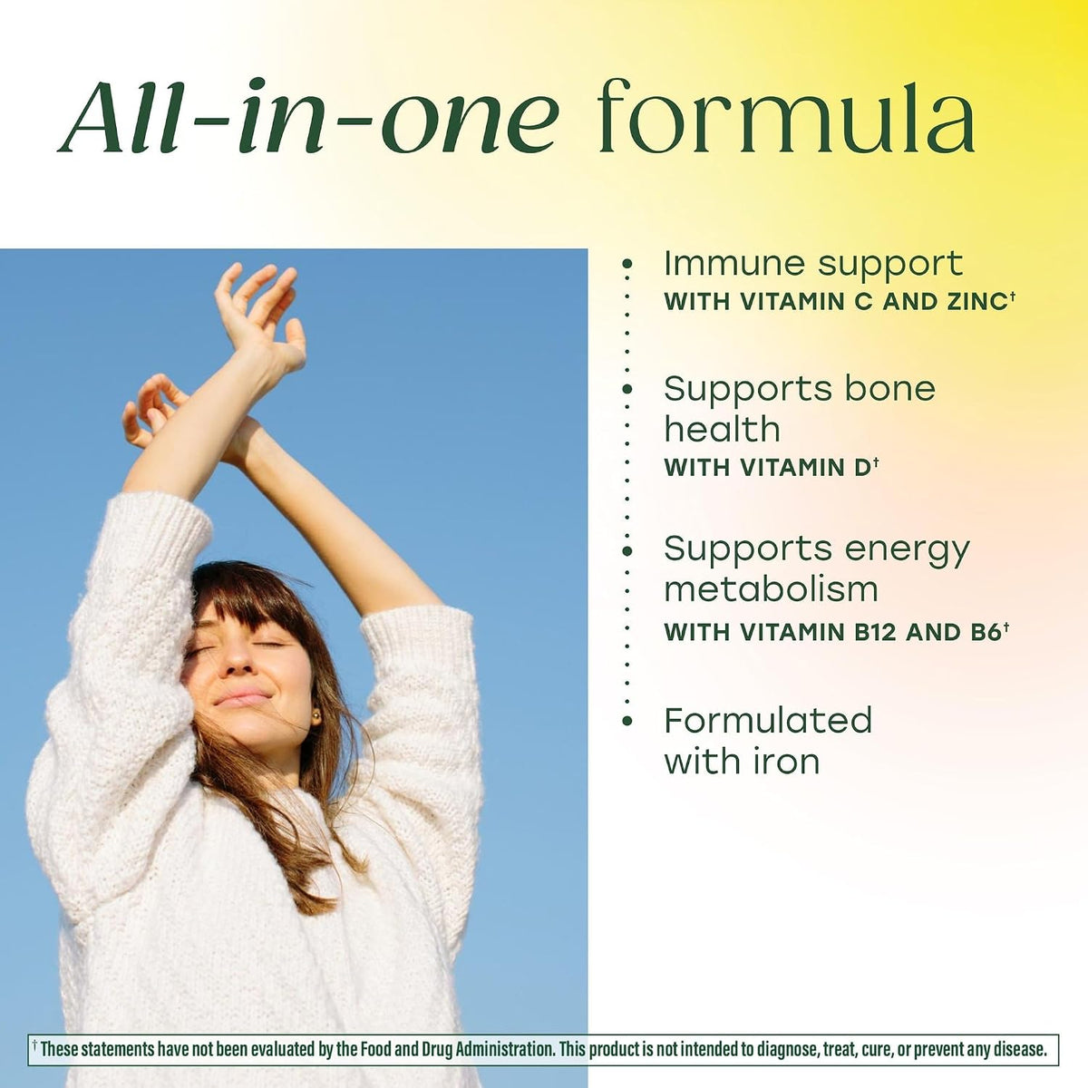 MegaFood Women's Multivitamin One Daily - with Iron, Vitamin C, Vitamin D & B Vitamins - 30 Tablets - görsel 4