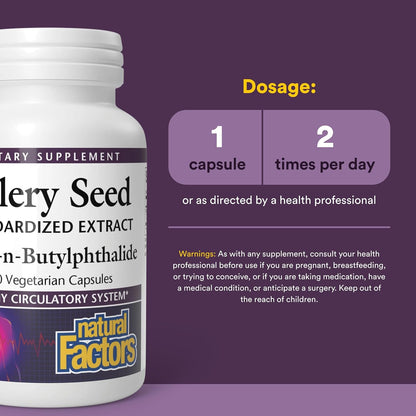 Natural Factors Celery Seed Concentrated Extract — Supports Circulation & Joint Comfort