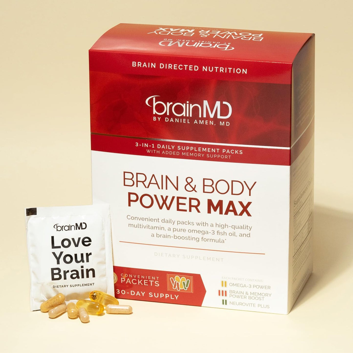 Dr. Amen brainMD Brain & Body Power Max - 420 Capsules - Complete Wellness Support Supplement - görsel 8