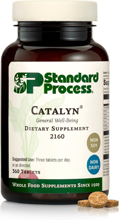 Standard Process Catalyn Chewable - Whole Food Multivitamin with Vitamins A, D, B6 - 90 Chewable Tablets