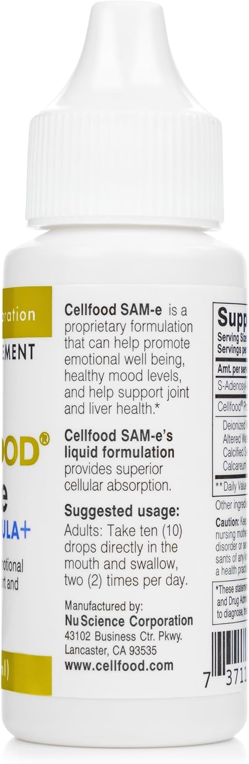 Cellfood SAM-e Liquid Formula+ - Mood, Joint & Liver Support - 30 ml (3-Pack) - görsel 3