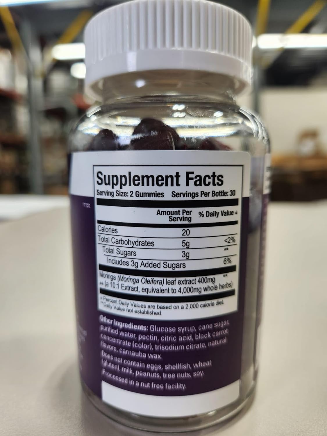 Viteey Moringa Gummies - 4000mg (10:1 Extract) - Super Greens Supplement - 60 Gummies - görsel 8