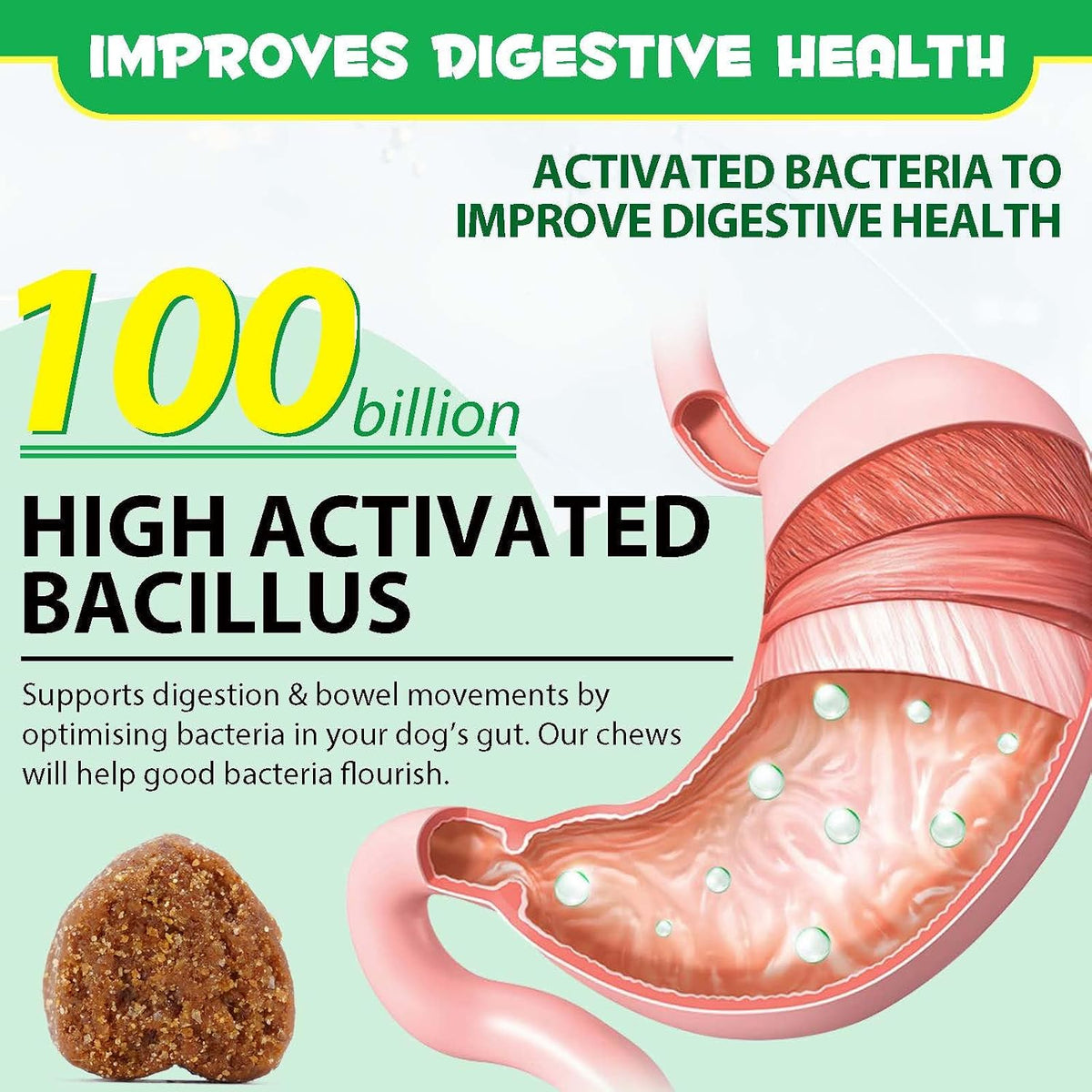 Probiotics for Dogs - 120 Soft Chews - Digestive & Immune Support with Prebiotics & Enzymes - Duck Flavour - görsel 5