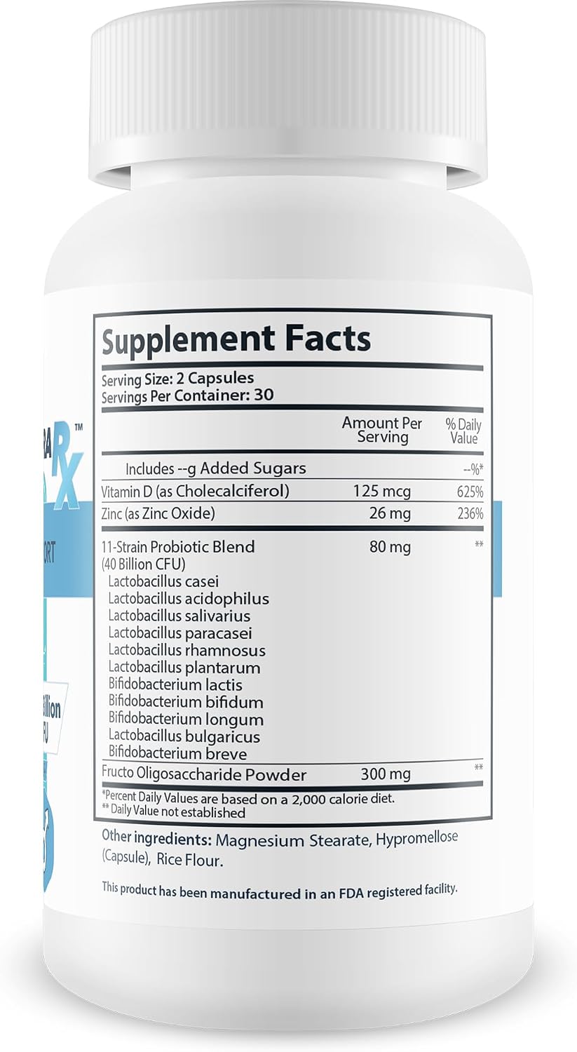 Pro Zinagra RX Male Probiotic Support - 40 Billion CFU with Vitamin D & Zinc - görsel 2
