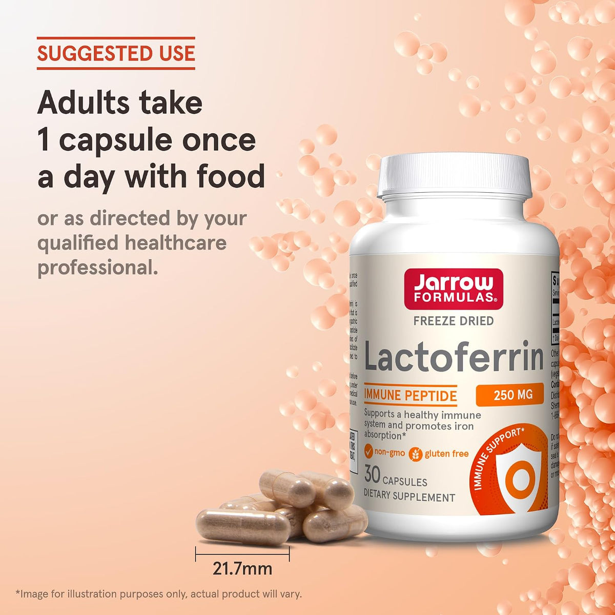 Jarrow Formulae Lactoferrin 250 mg – Immune-Supporting Glycoprotein, 30 Capsules - görsel 7