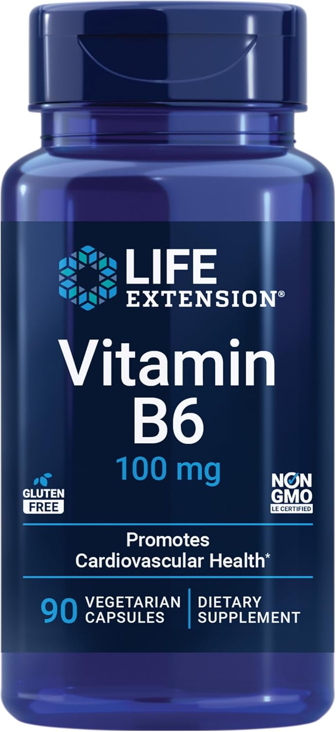 Life Extension Vitamin B6, 100 mg, High Potency - görsel 1