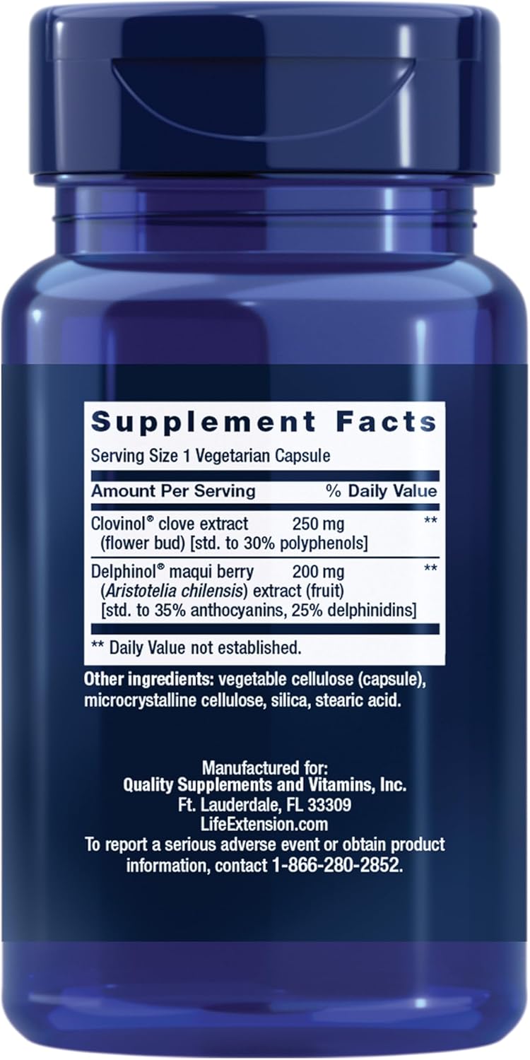 Life Extension Glycaemic Guard – Blood Sugar Support with Clove & Maqui Berry - görsel 2