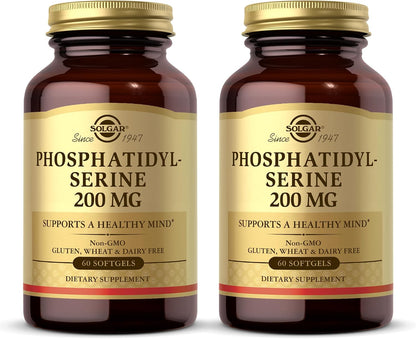 Solgar Phosphatidyl-Serine 200 mg, 60 Softgels (Pack of 2)