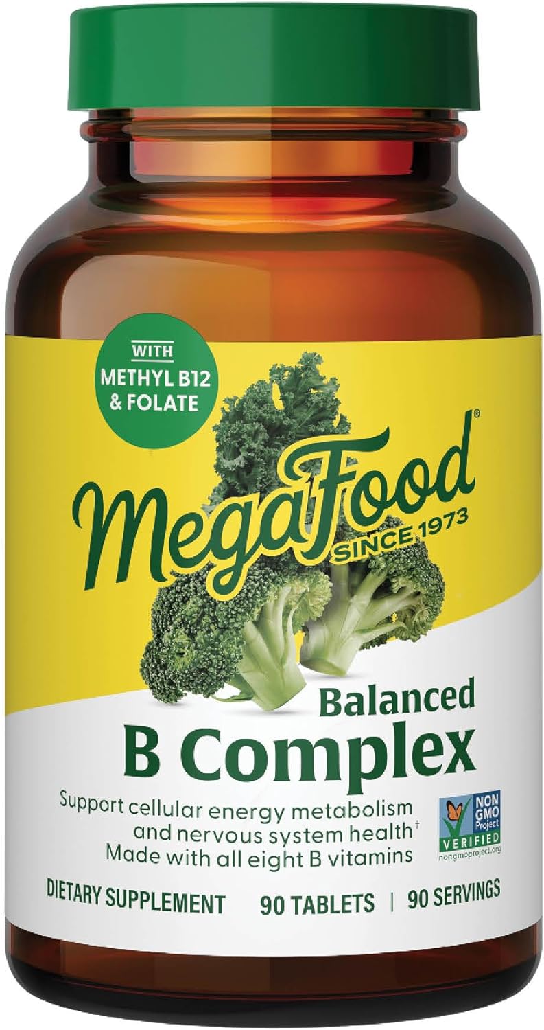 MegaFood Balanced B Complex - 8 B Vitamins for Energy & Nervous System Support, Vegan, Gluten Free - 60 Tablets - görsel 10