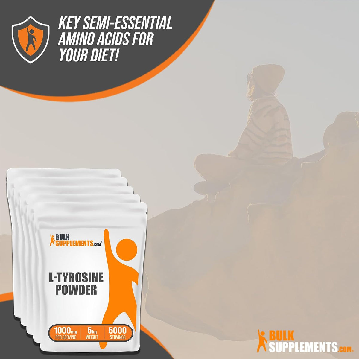 BulkSupplements L-Tyrosine Powder – 5kg, Unflavoured, Gluten-free, 500mg per Serving - görsel 4