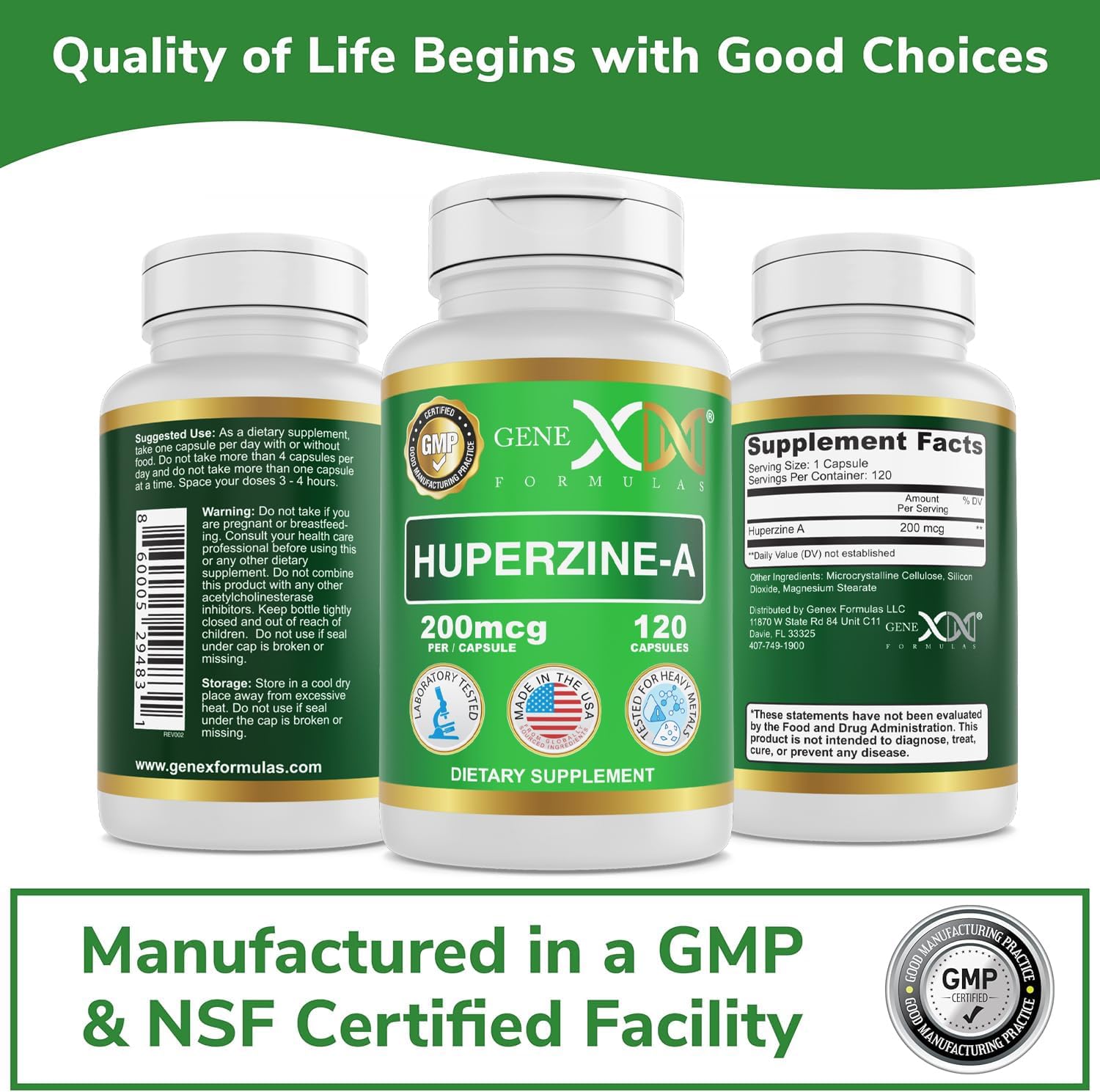 Genex Formulae Huperzine A 200mcg (120 Capsules) – Nootropic for Memory, Focus and Cognitive Health - görsel 7