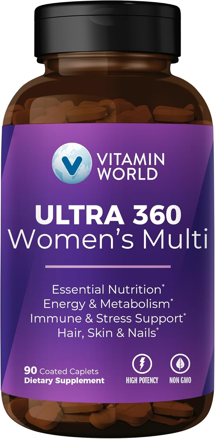 Vitamin World Ultra 360 Multivitamin for Women with Collagen & Herbs - 90 Caplets - görsel 1