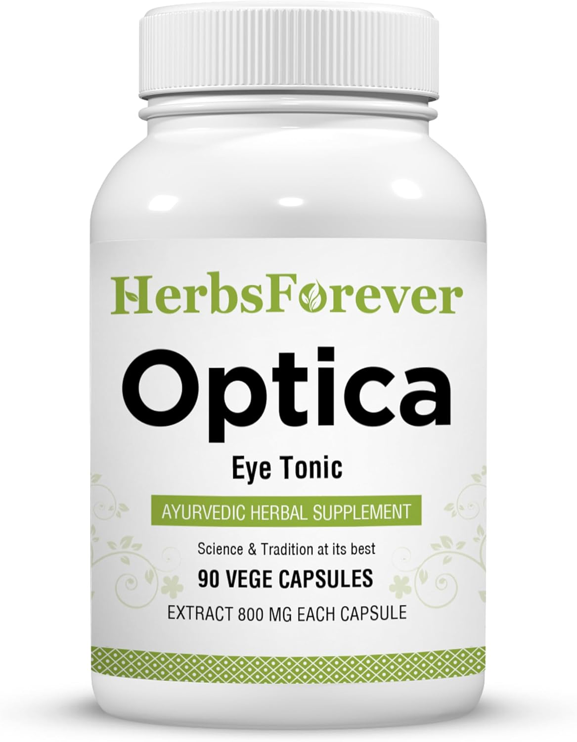 Optica – Eye Care for Vision and Retinal Health with Zinc, Iron, Calcium, Bacopa and Ayurvedic Herbs (90 Vegetarian Capsules, 800 mg) - görsel 1