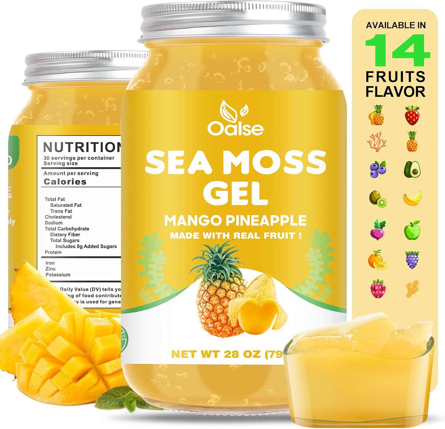 OALSE Sea Moss Gel – Wildcrafted Sea Moss Gel Supplement for Kids and Adults 524g (18.5 oz) Original - görsel 6