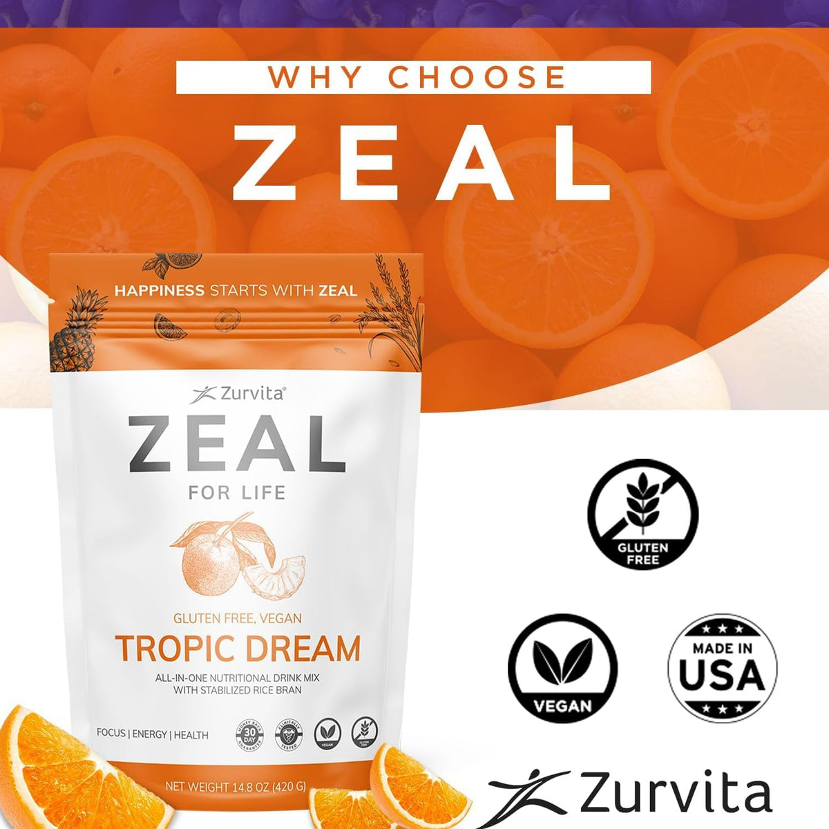 Zurvita - Zeal for Life 30-Day Wellness Bag – Fibre: Helps maintain digestive regularity and supports gut health. – Image 6