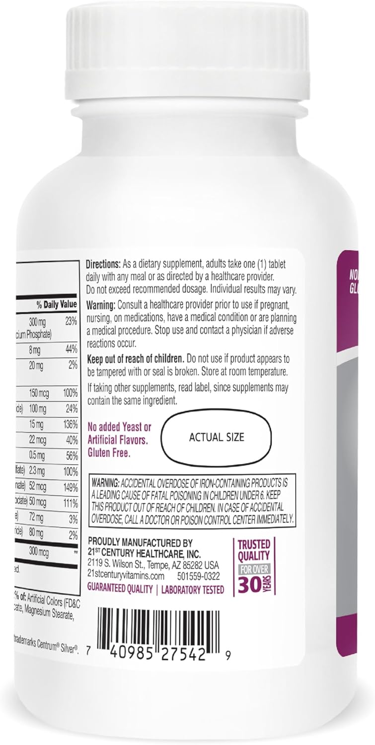 21st Century Sentry Senior Women 50 Plus Tablets, 100 Tablets - görsel 10
