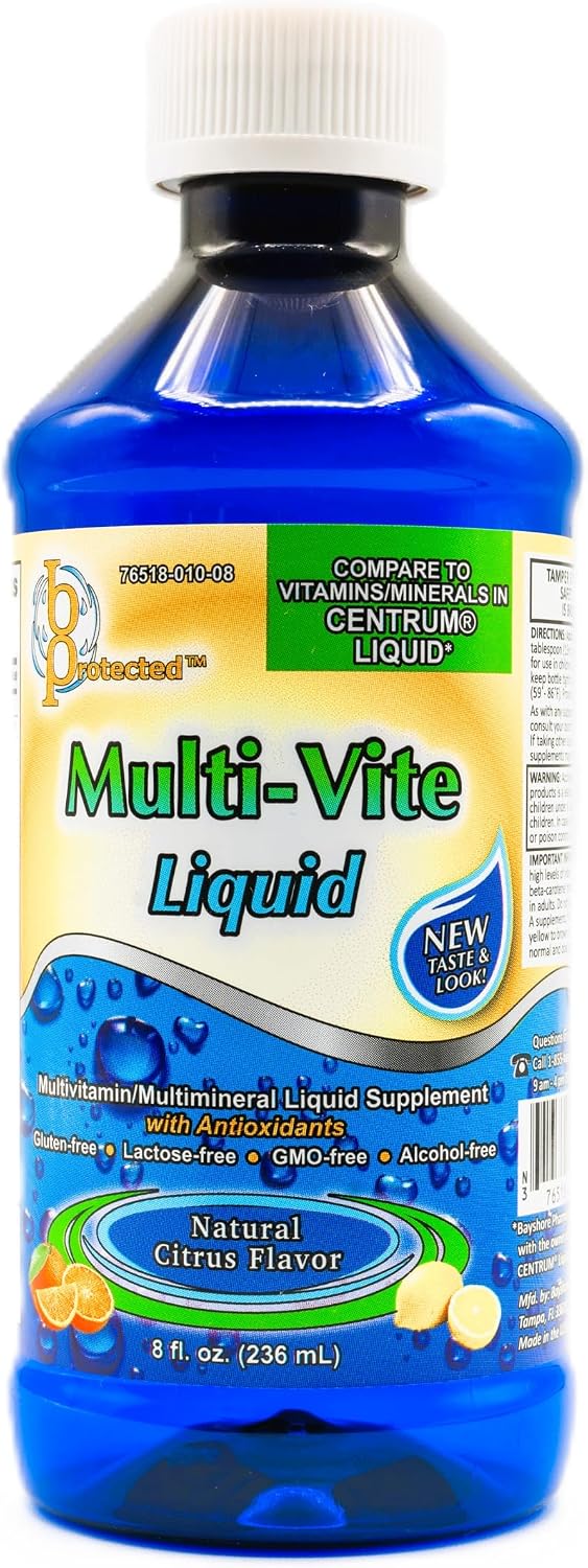 B Protected Multi-Vite Liquid Multivitamin, Alcohol-Free, Natural Citrus Flavour, 236 ml - görsel 1
