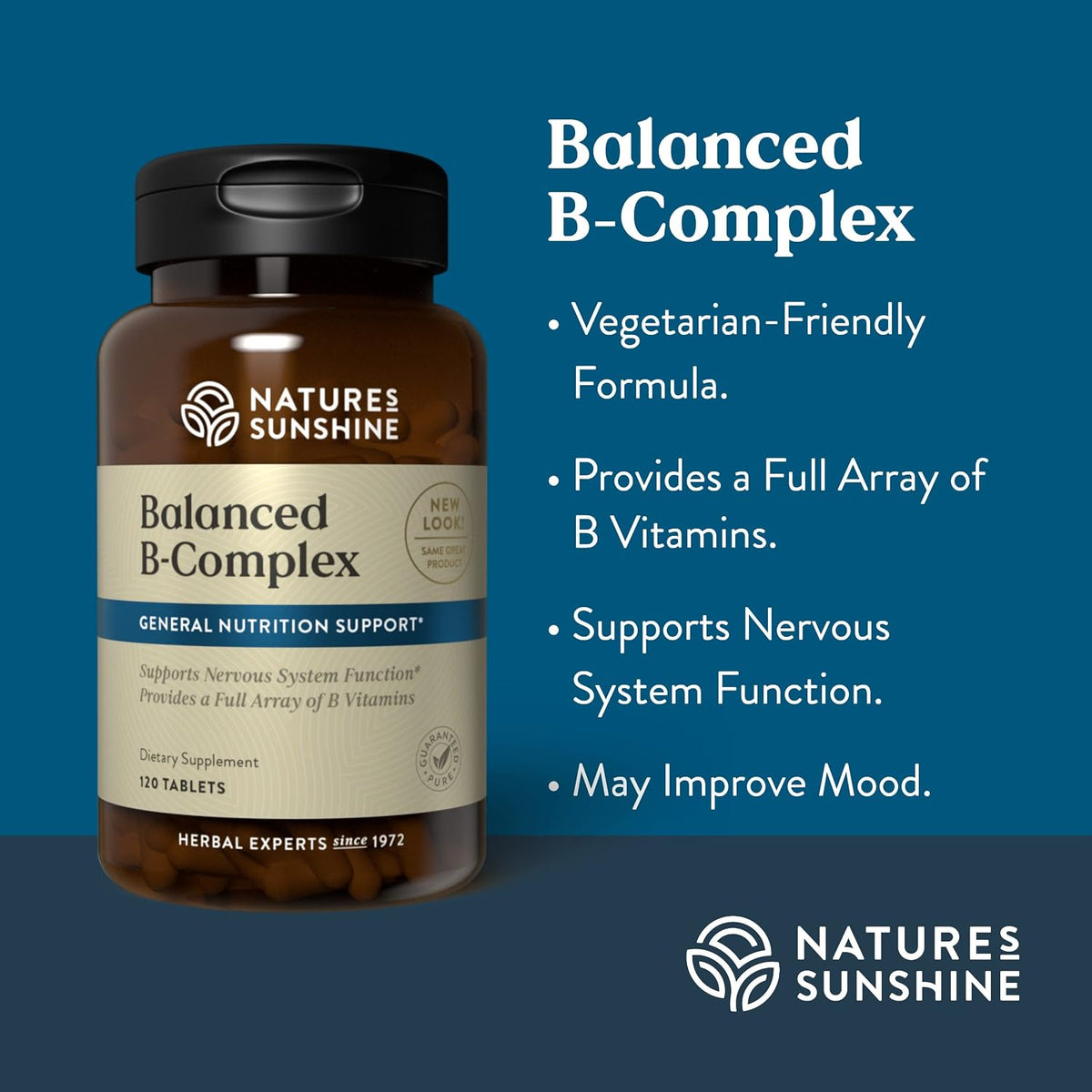 Nature's Sunshine Balanced B Complex, 120 Tablets - görsel 4