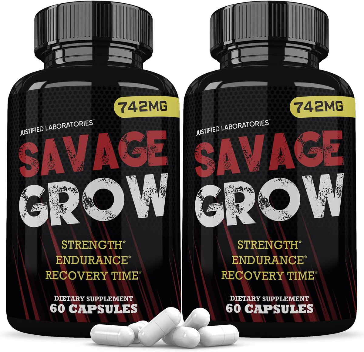 Savage Grow 742MG Advanced Men's Health Formula (2 Pack, 120 Capsules) - görsel 1