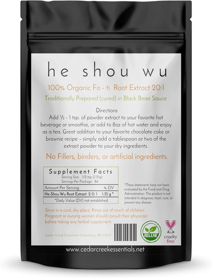 Fo-ti Root Extract Organic He Shou Wu 20:1 Cured Powder Concentrate