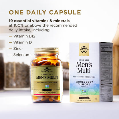 Solgar One Daily Men's Multivitamin - Delayed Release Vegan Capsules, 60 Servings