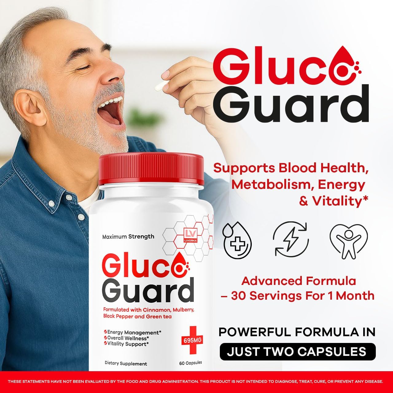 GlucoGuard Capsules - Advanced Blood Support Formula, 30 Capsules - görsel 2