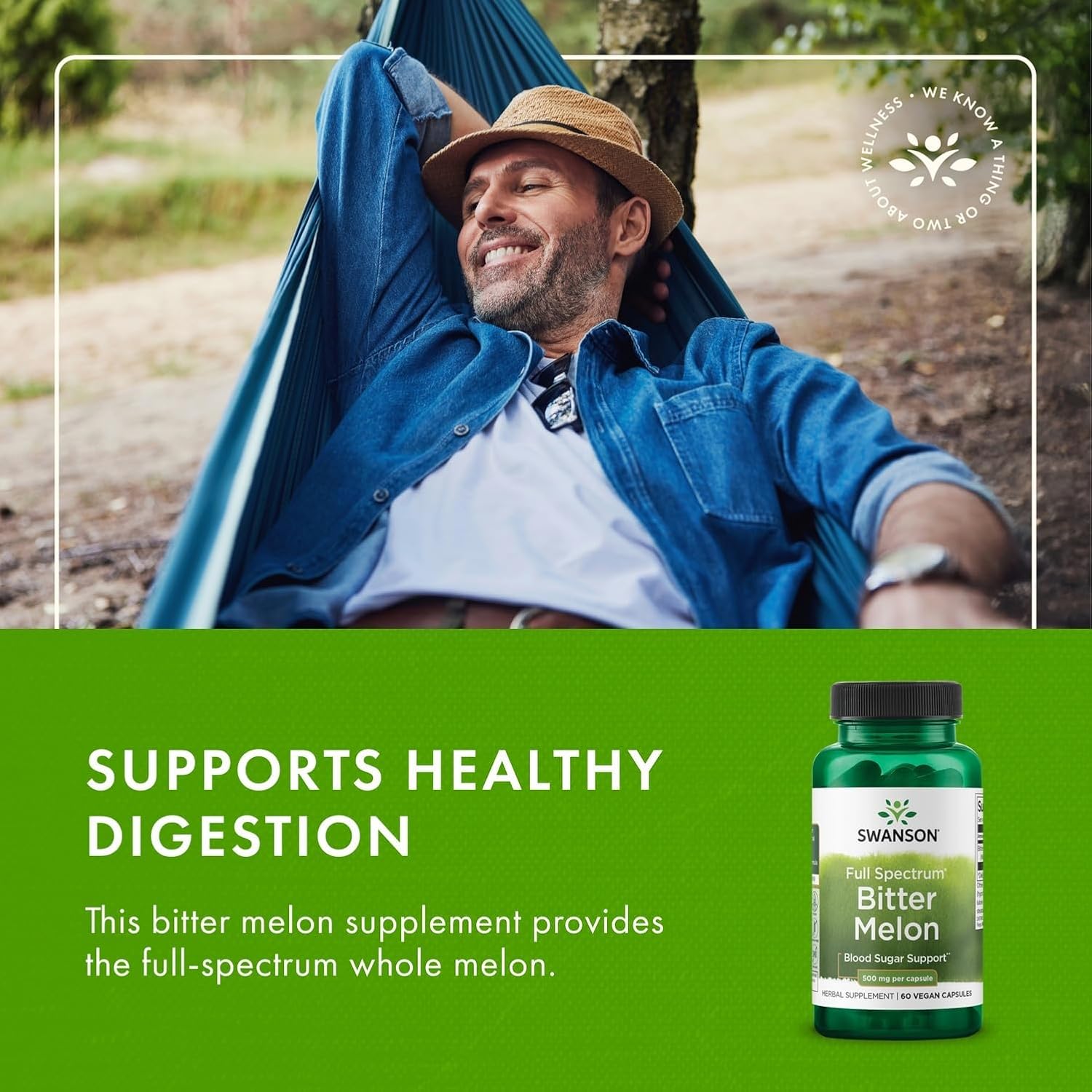 Swanson Full Spectrum Bitter Melon 500 mg - 60 Capsules - görsel 6