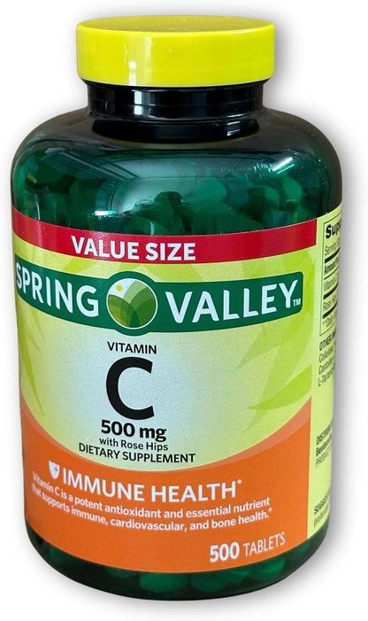 Vitamin C 500 mg with Rose Hips, 500 Tablets
