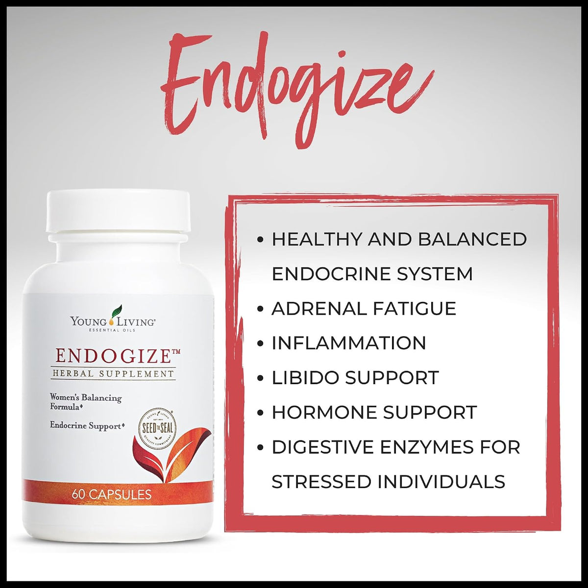 Young Living EndoGize - Hormonal Health Support with Essential Oils, 60 Capsules - görsel 4
