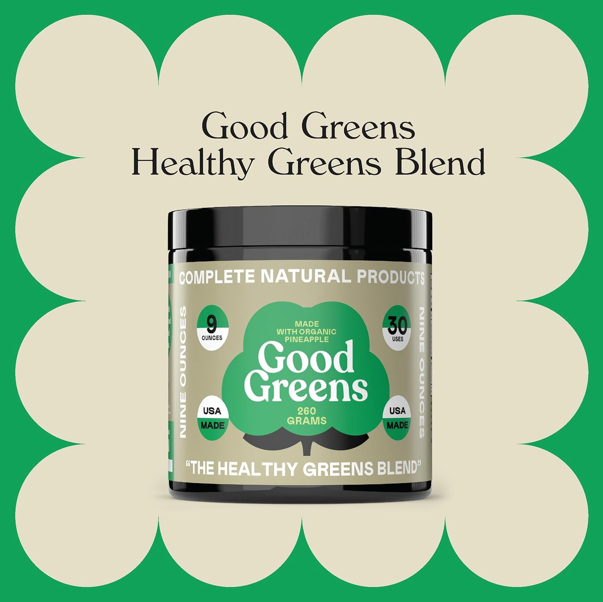 Good Greens Superfood Powder - The Healthy Greens Blend - 9oz (255g) 30 Servings - görsel 5