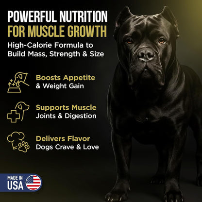 Dog Weight Gainer 90 Servings - Weight Gain Supplements for Dogs - Canine and Dog Muscle Builder - Made in The USA
