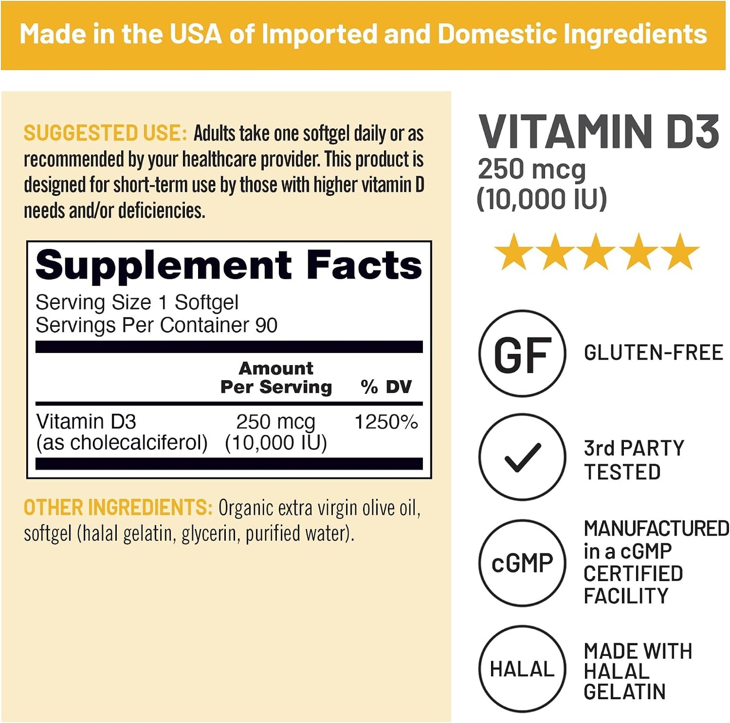 NatureWise Vitamin D3 10,000 IU (250 µg) - 90 Mini Soft gel capsules - görsel 4