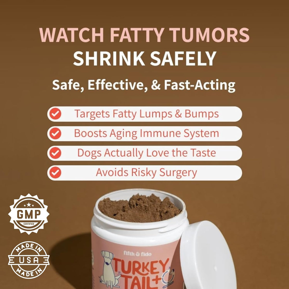 Fifth & Fido Turkey Tail Mushroom for Dogs – Immune Support & Digestive Health, 100 Servings - görsel 5