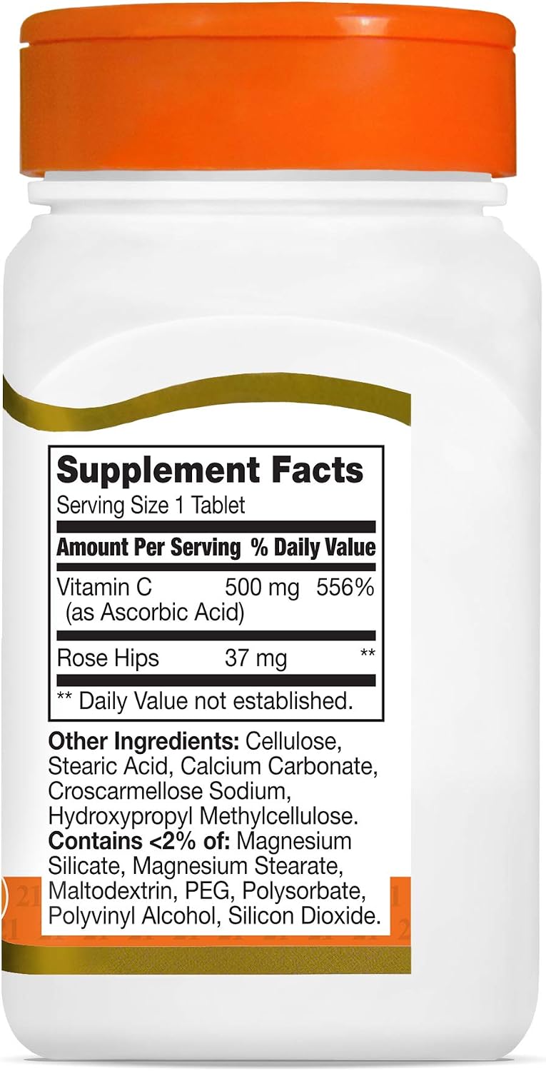21st Century C 500 mg with Rose Hips Tablets, 110 Count (Pack of 3) - görsel 9