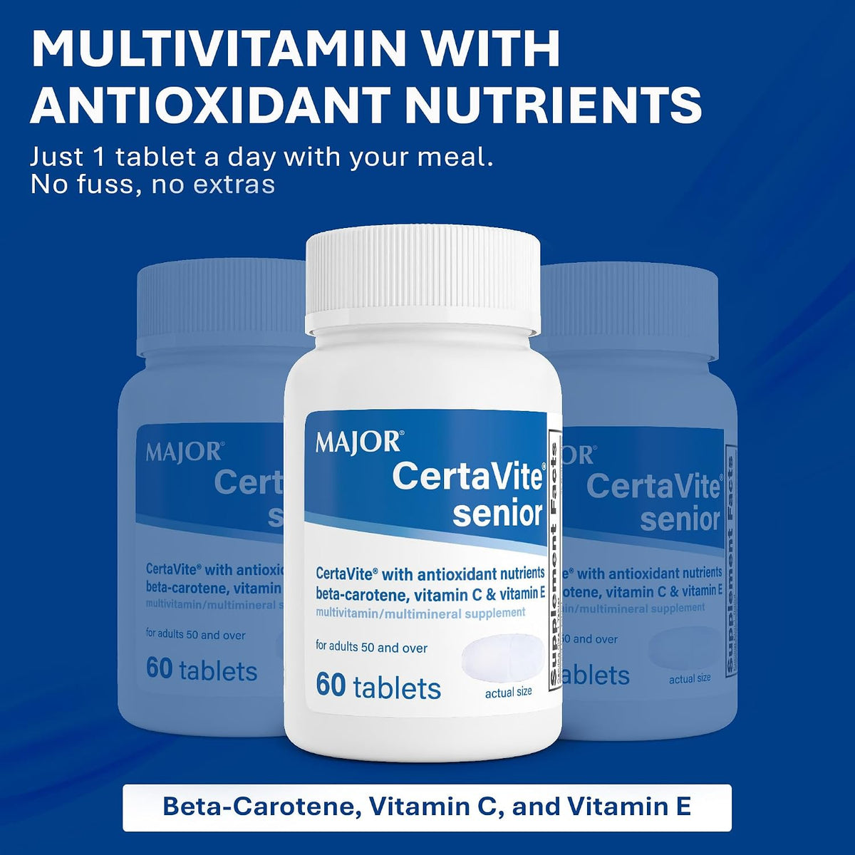 CertaVite Senior Multivitamin with Antioxidants – Multivitamin for Women and Men – 60 Tablets - görsel 3