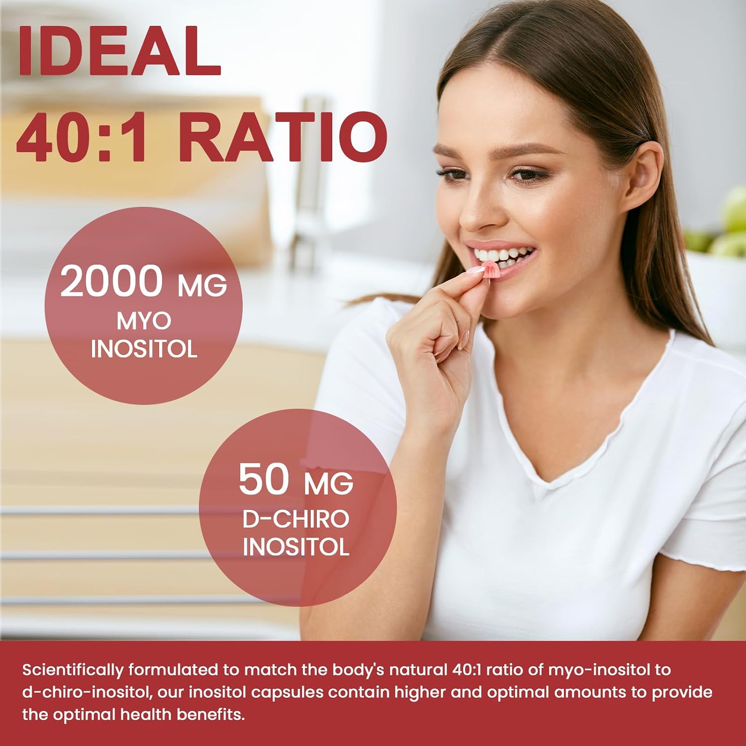 MICYDELAS Myo-Inositol & D-Chiro Inositol Gummies – 40:1 Ratio, 60 Gummies - görsel 4