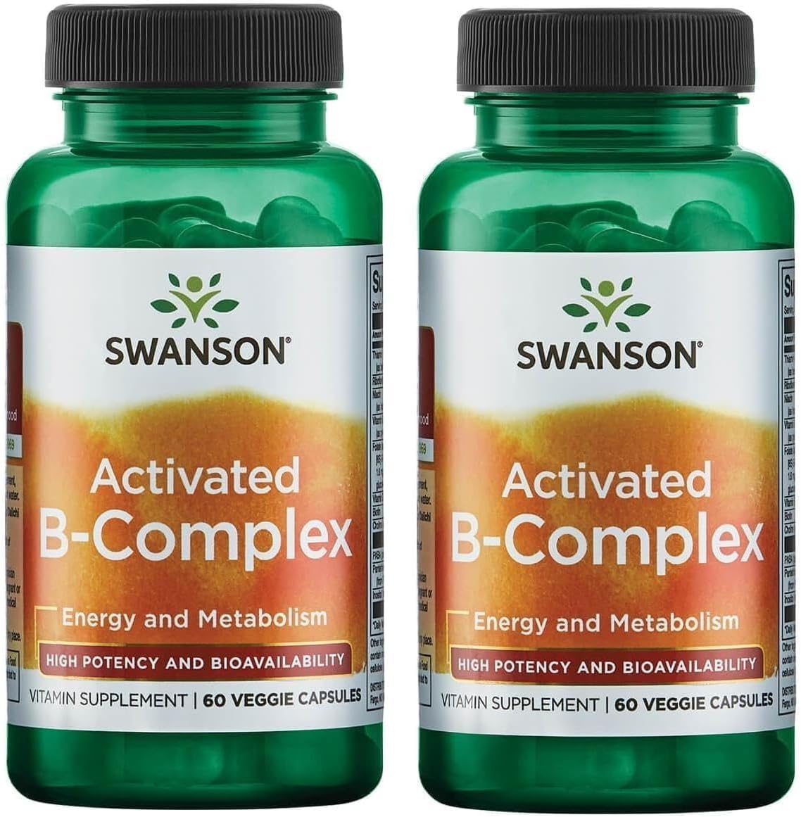 Swanson Activated B-Complex – High Potency and Bioavailability (60 Vegetable Capsules) (3 Pack) - görsel 2