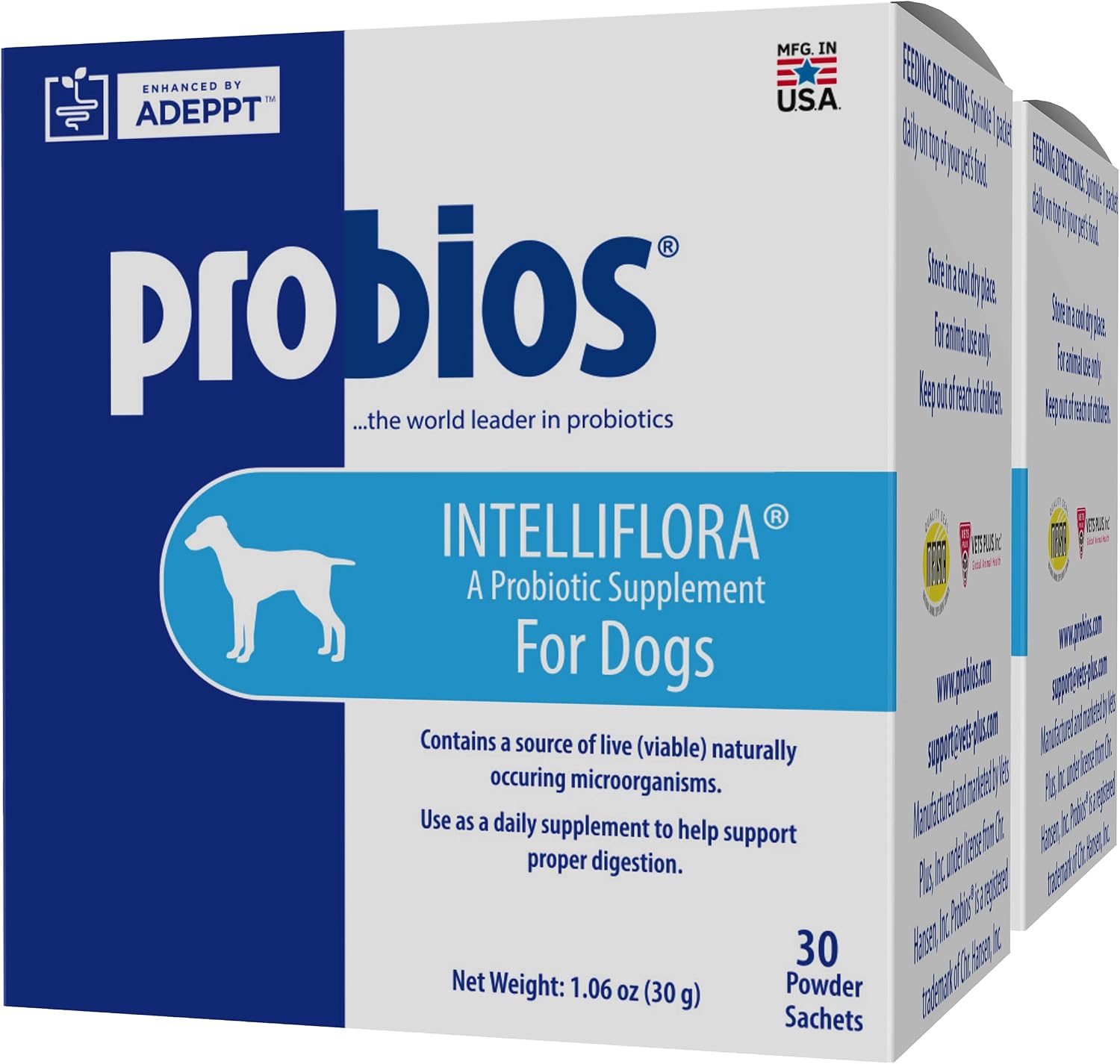 Probios Intelliflora Daily Probiotic Powder for Dogs – 200 Million CFU, Prebiotics, Chicken Liver, 30 Sachets - görsel 8