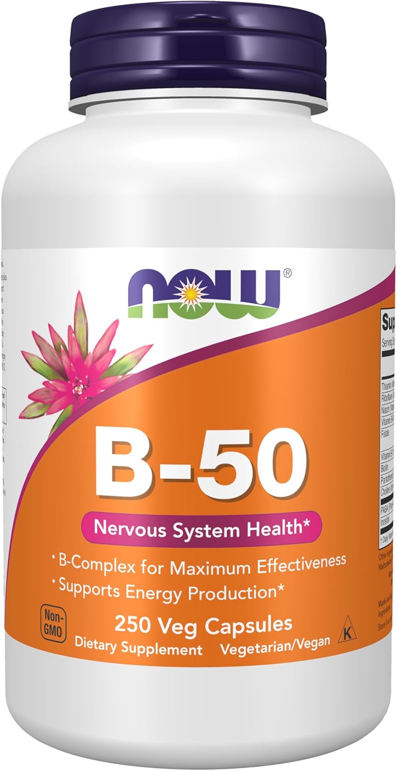 NOW Foods Vitamin B-50 Complex, 100 Veg Capsules - görsel 9