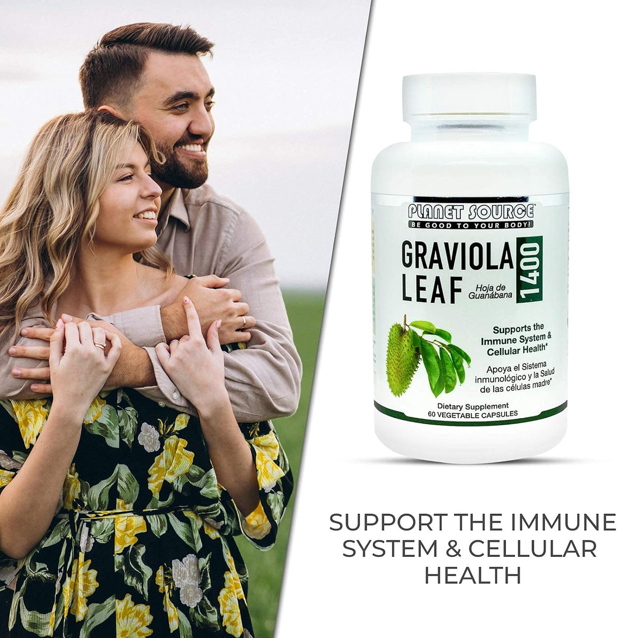 Graviola Leaf – Annona Muricata Soursop – Traditional Herbal Supplement – Natural Antioxidant – 60 Vegetable Capsules (1400mg) - görsel 6