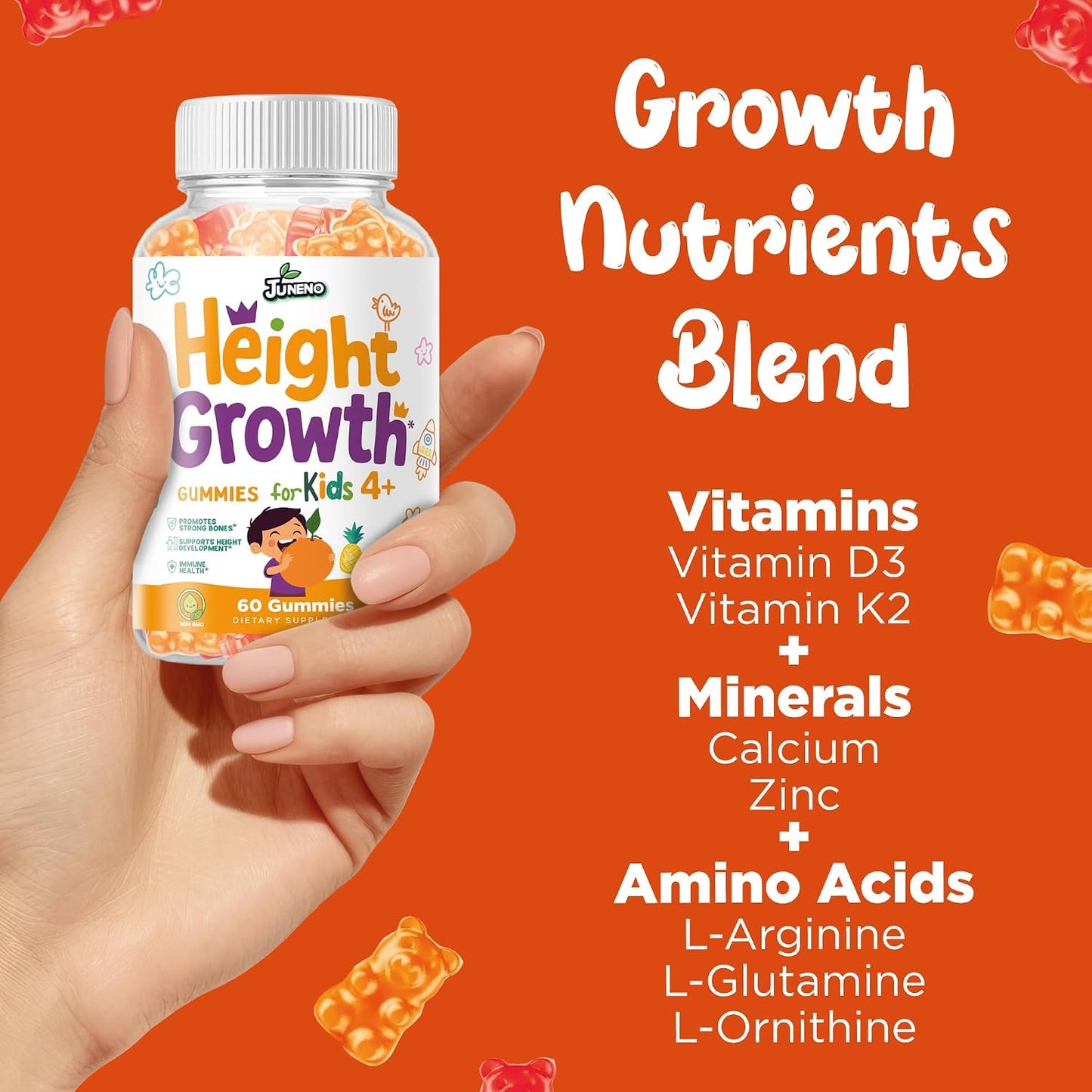 Juneno Height Support Gummies for Teens & Children - görsel 4
