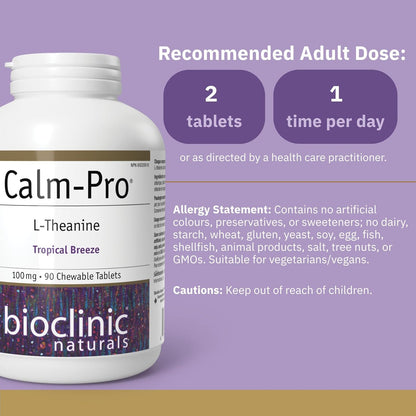 Bioclinic Calm Pro Chewable Tablets, 90 Tablets